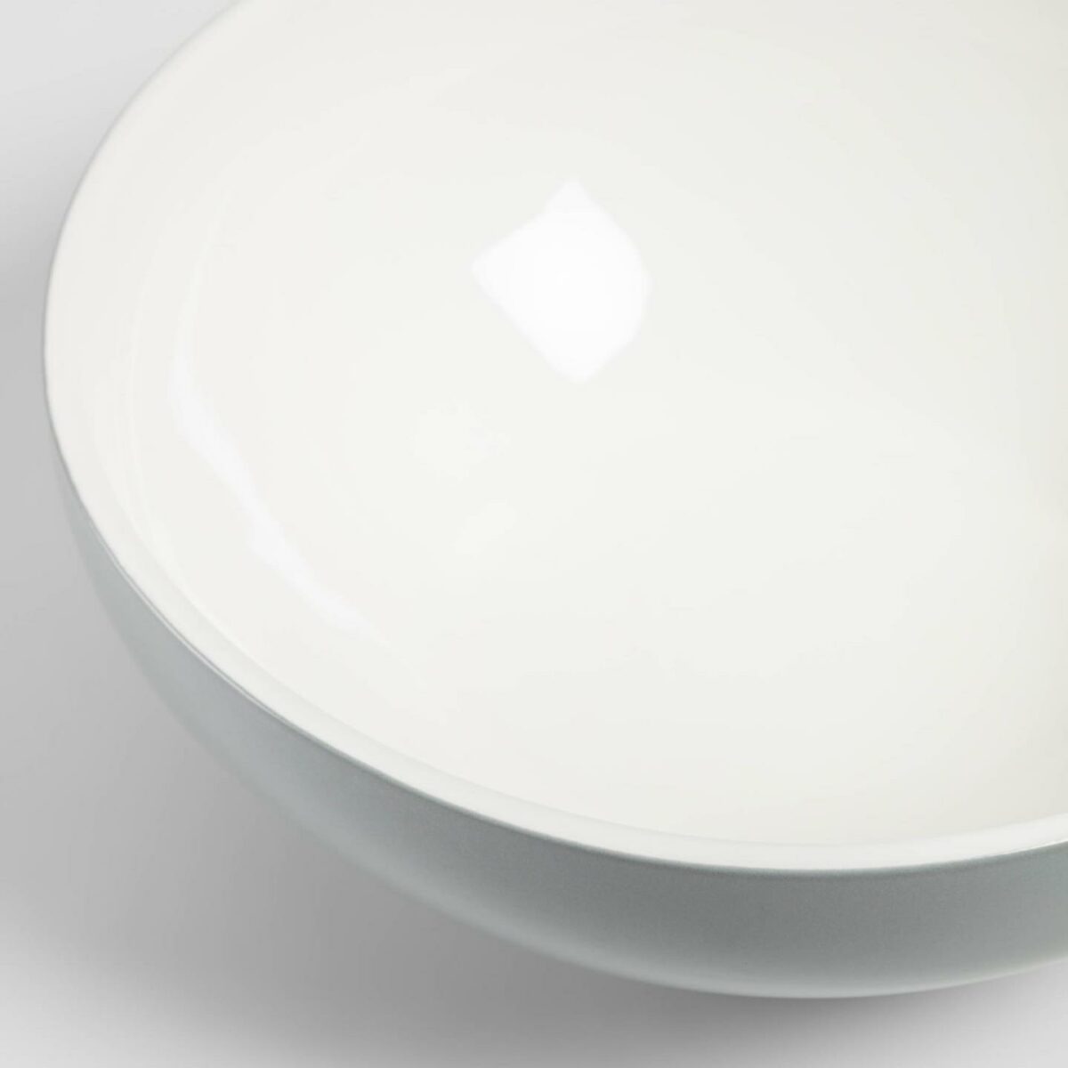 SADASHI Bol Sadashi grande de porcelana blanco y gris - Imagen 4