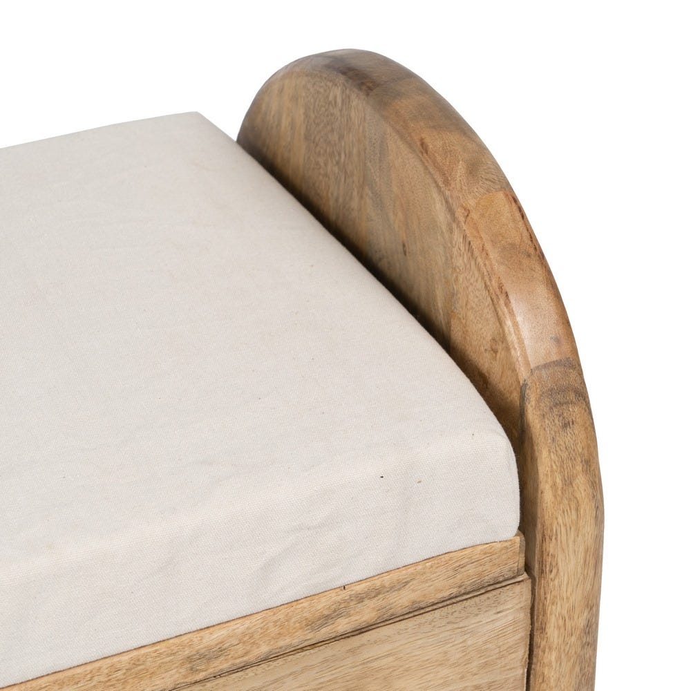 Banqueta-Baúl Natural Tejido-Madera 100 X 35 X 56 Cm - Imagen 6