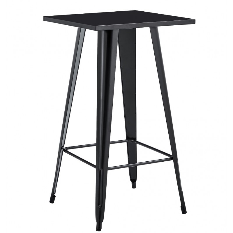 Mesa TOL EK LIMITED, alta, acero, negra, 60×60 cms