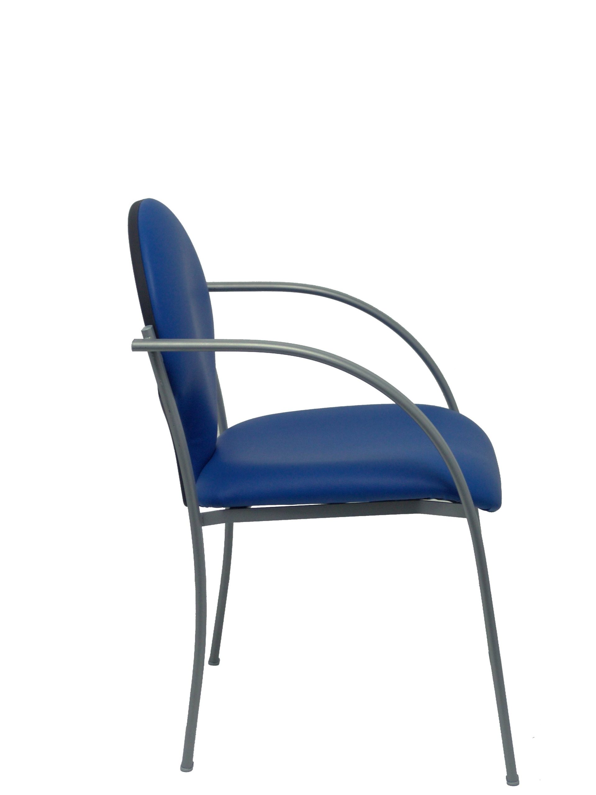 Pack 2 sillas Hellin chasis gris similpiel azul - Imagen 9